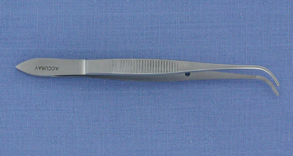 DEXITER EYE DRESSING FORCEP 4"SERR HALF, CVD. Comparable to Hu-Friedy & Miltex