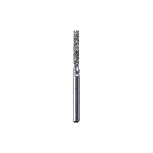 GBurs FG #837-014, Round End Cylinder Reusable Diamond Bur, 5/Pk by Strauss