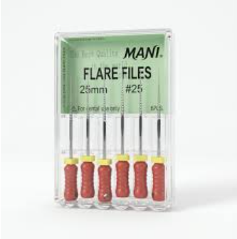 Mani Flare Files 21mm & 25mm 6/Box (Stainless Steel & NiTi)