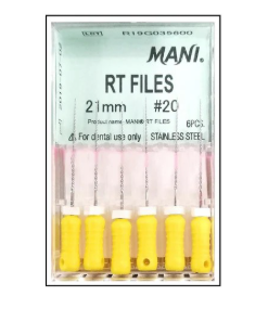 Mani RT Files 21mm & 25mm 6/Box Stainless Steel