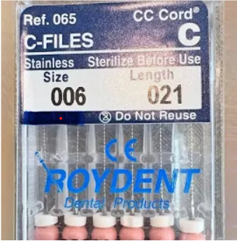 Roydent C-File 21mm #06 6/Box Stainless Steel